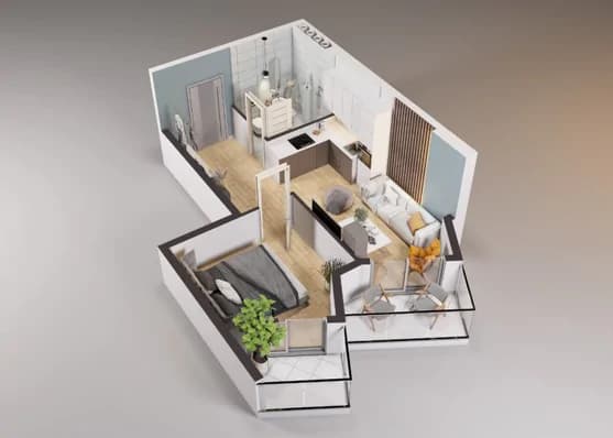 For sale 2-room apartment in Batumi